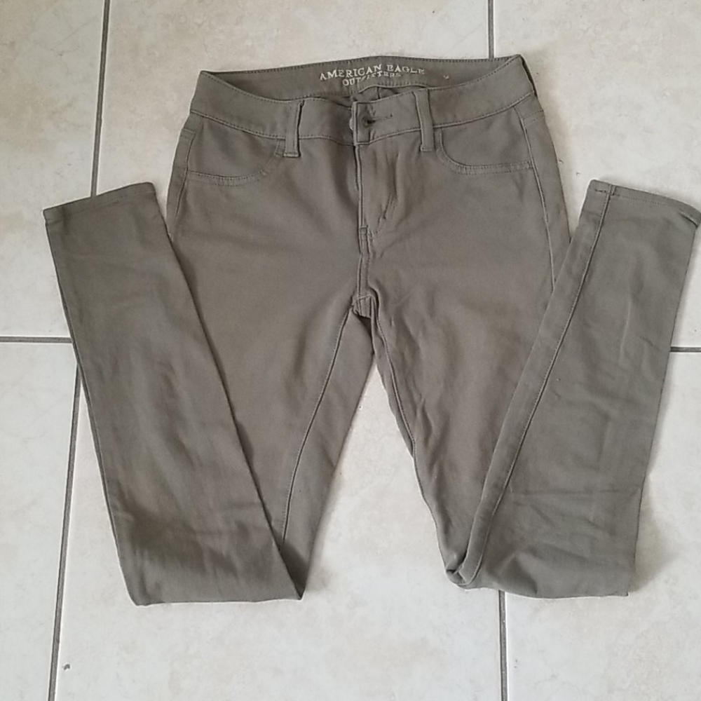 Dark Sage/Olive American Eagle Jeggings